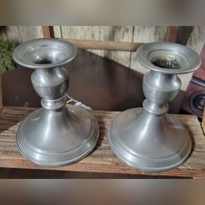 Pewter Candle Stick Set